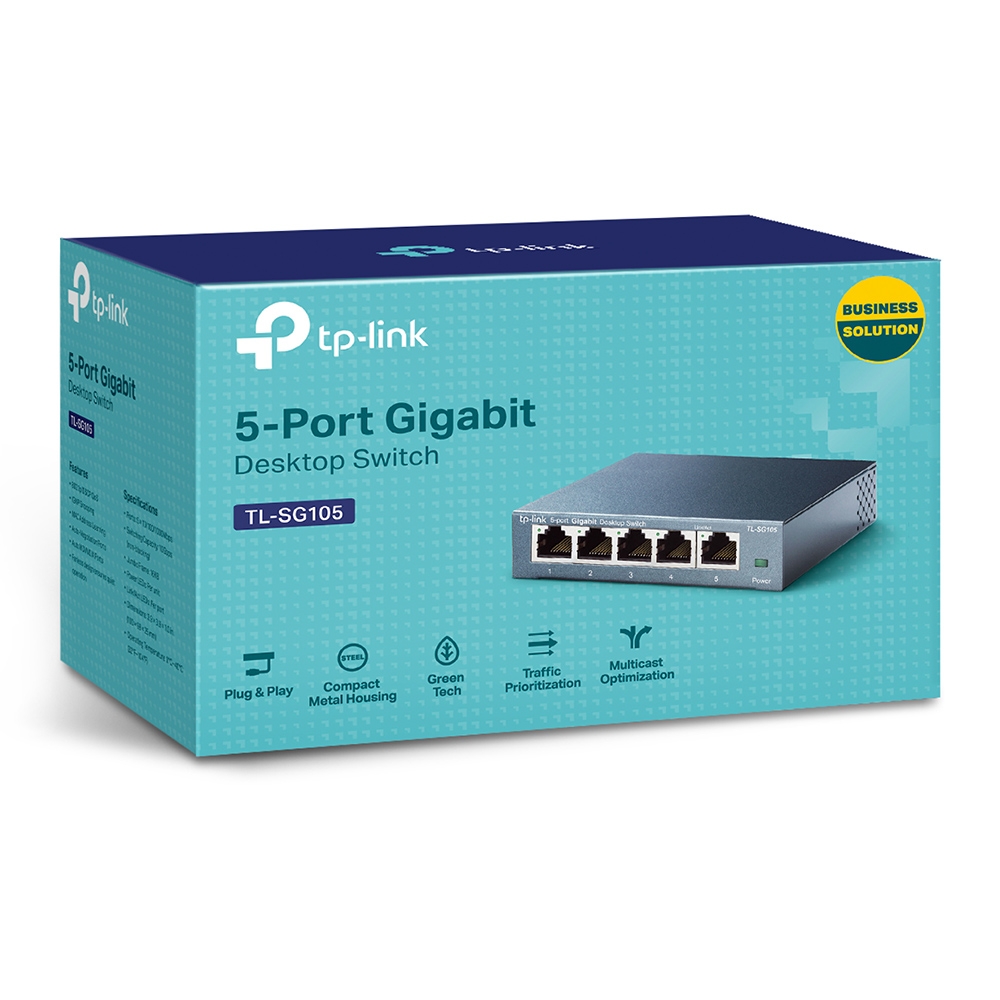 TP-LINK TL-SG105, 5 Port, 10/100/1000M, Çelik Kasa, Desktop Gigabit Switch / Omada Runrate