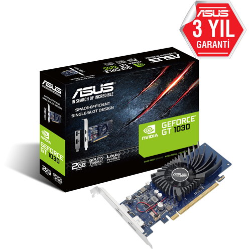 ASUS-GT1030-2G-BRK-NVIDIA-GEFORCE-GT 1030-2GB GDDR5-64bit-1506MHz-OC-HDMI-DP-Low Profile-EKRAN KARTI