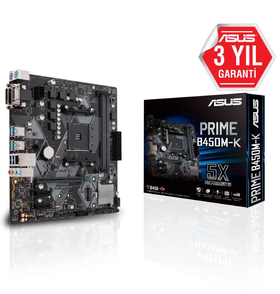 ASUS PRIME B450M-K AM4 AMD B450 DDR4 3200 MHz (OC)