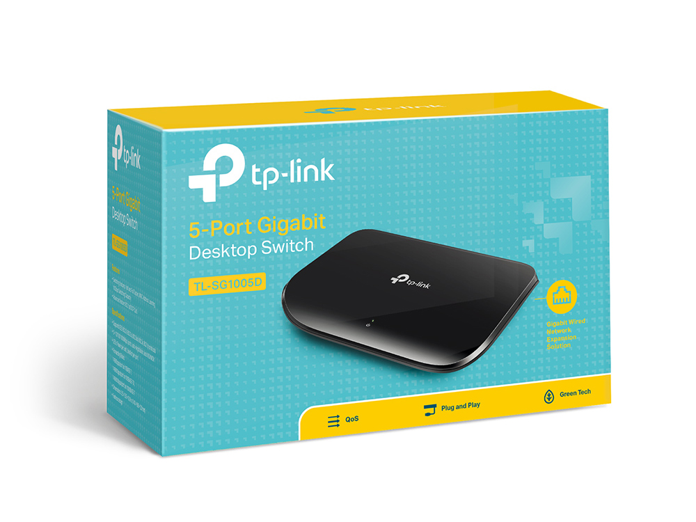 TP-LINK TL-SG1005D, 5 Port, 10/100/1000M, Desktop Gigabit Switch / Omada Runrate