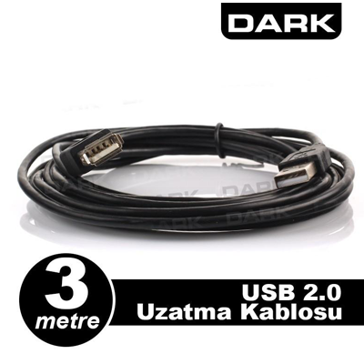 Dark USB 2.0 3m Uzatma Kablosu - DK-CB-USB2EXTL300