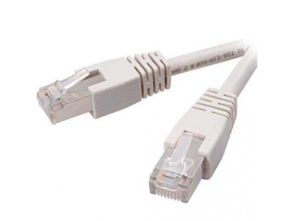 AMP CAT.5E UTP Patch Cord 0.5M PVC White Kablo