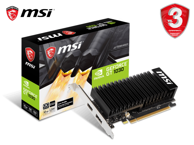 MSI GT 1030 2GHD4 LP OC 64 Bit DDR4 2 GB Ekran Kartı