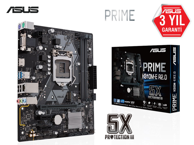 ASUS PRIME H310M-E R2.0 INTEL LGA1151 DDR4 Micro ATX Anakart