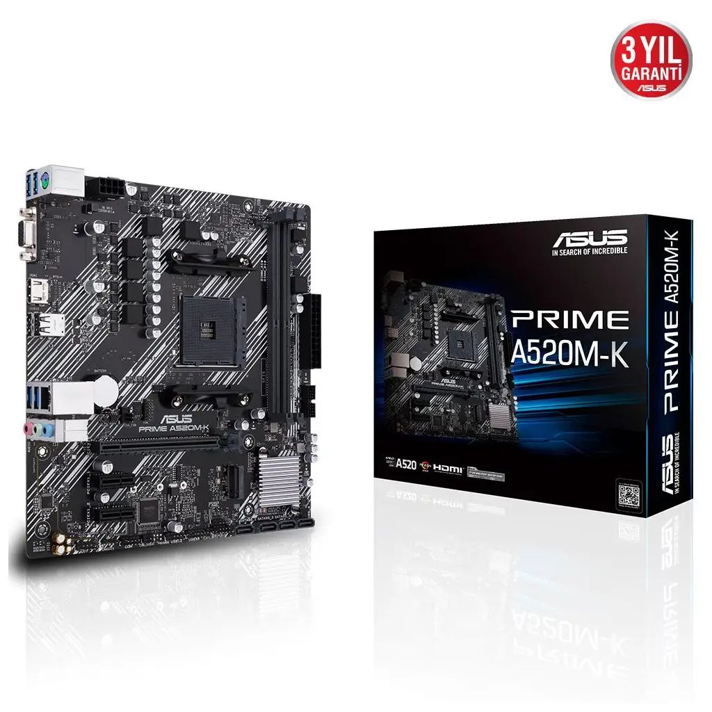 ASUS Prime A520M-K AMD AM4 DDR4 Micro ATX Anakart