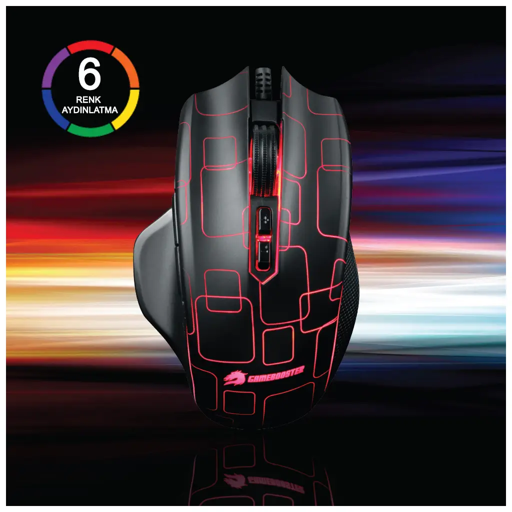 GameBooster M6 Phantom RGB Aydınlatmalı Profesyonel Gaming Mouse