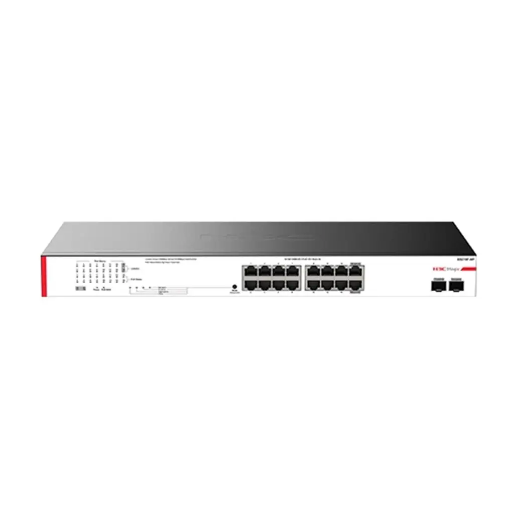 H3C Magic BS218F-HP 16 Port 10/100/1000 Yönetilemez 2 SFP (1GB) Rack mount 16 PORT POE 225W Metal Kasa Switch