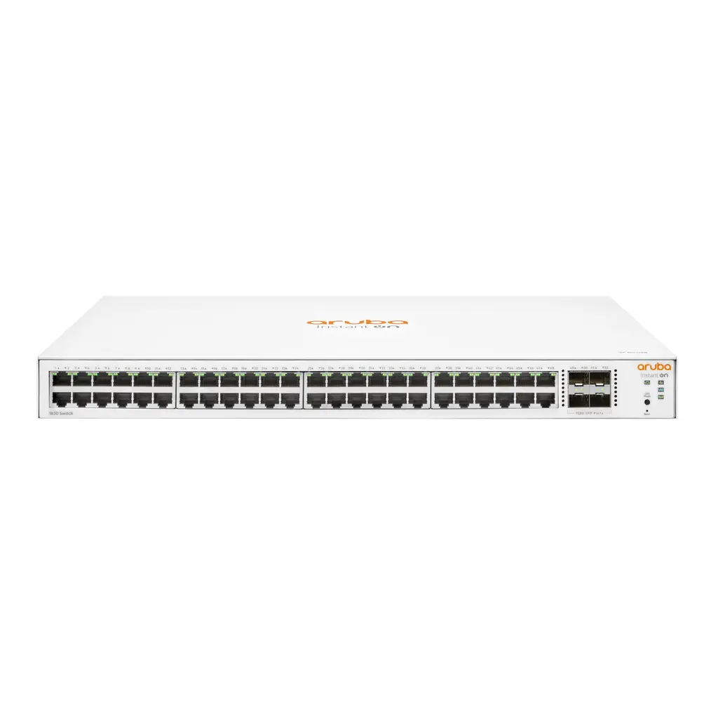 HP Aruba Instant On JL814A 1830-48G, 48Port, GigaBit, 4 Port Gigabit SFP, Yönetilebilir, Rack Mount Switch