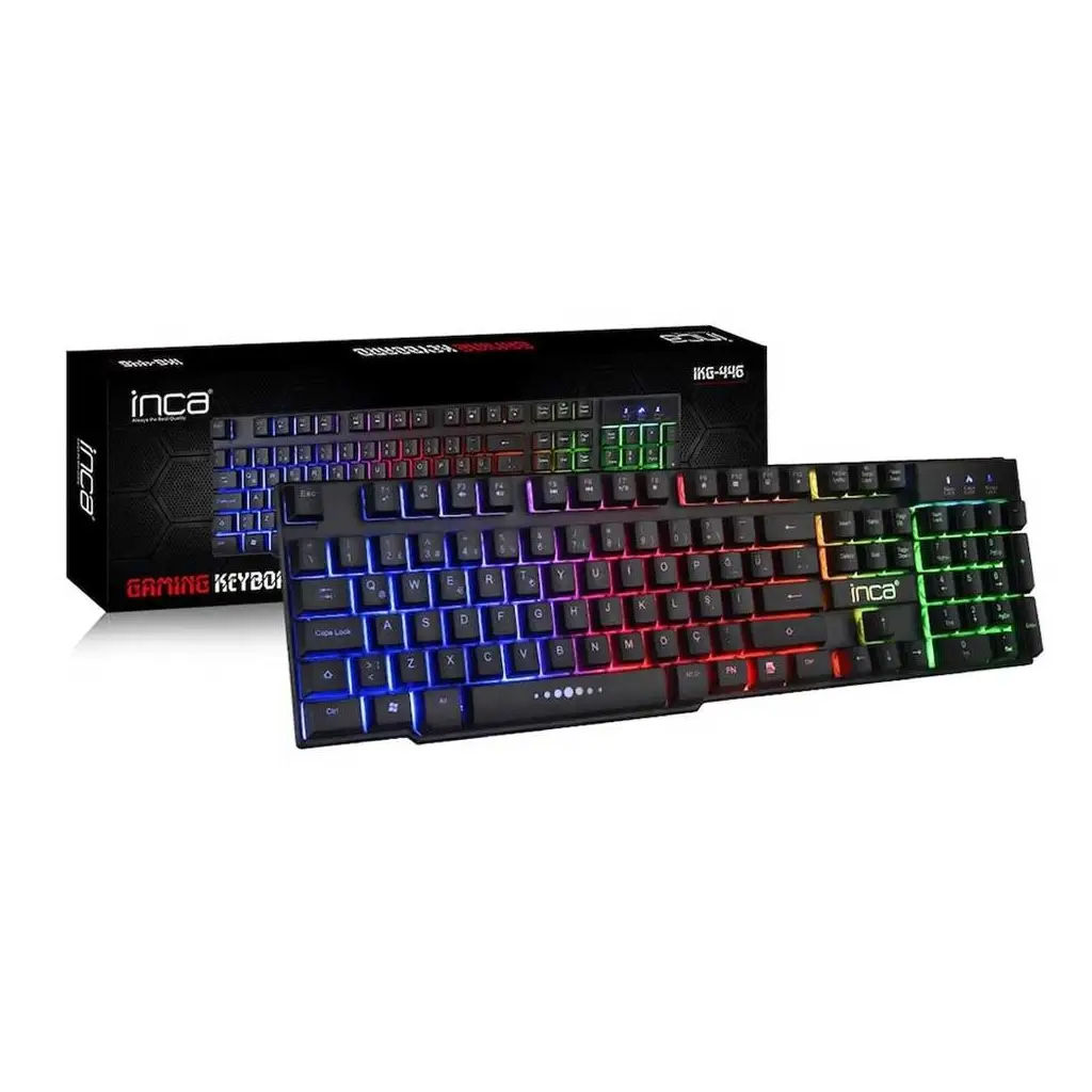 INCA IKG-449 Türkçe USB RAINBOW EFECT MEKANİK HİSLİ Siyah Oyuncu Klavye