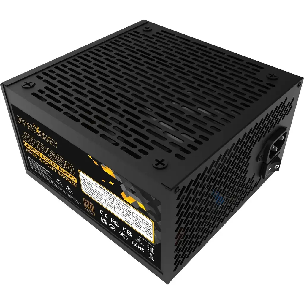 James Donkey JDP650 APFC 12CM 650W Bronze 80+ Power Supply - 3 Yıl Garantili