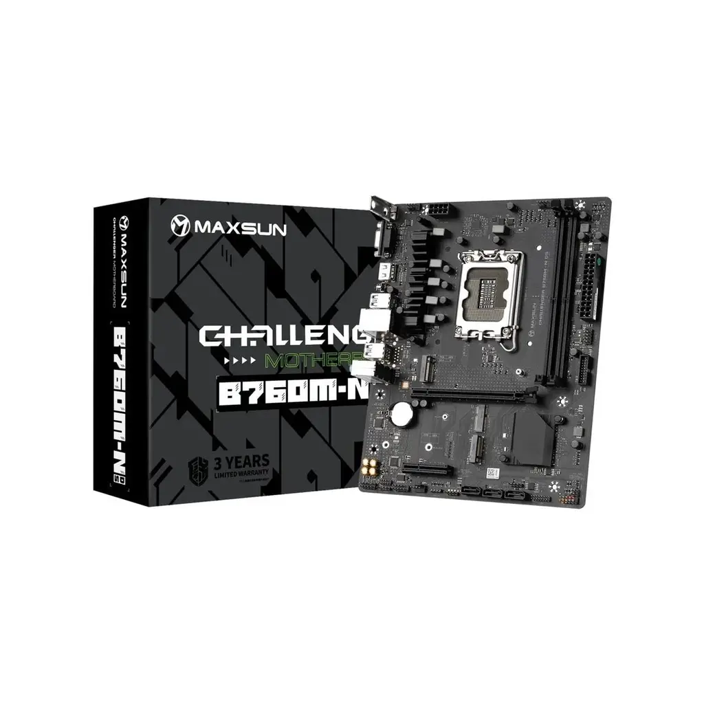 Maxsun Challanger B760M-N D5 V2 LGA1700 DDR5 6000 Mhz M.2 HDMI mAtx Intel Anakart