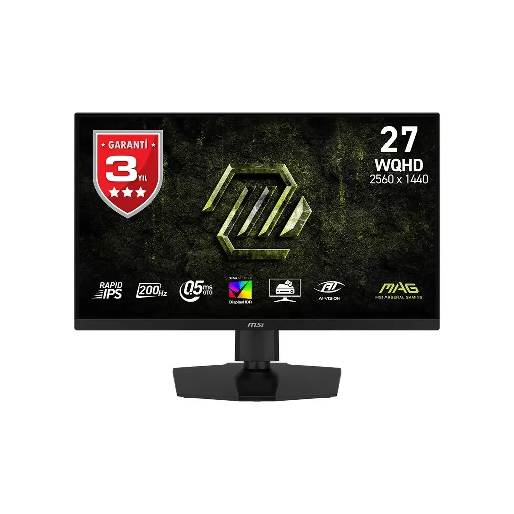MSI 27 MAG 274QPF E20 2560x1440 (WQHD) 16:9 FLAT RAPID IPS 200Hz 0.5MS (Min.) FREESYNC PREMIUM PIVOT GAMING MONITOR