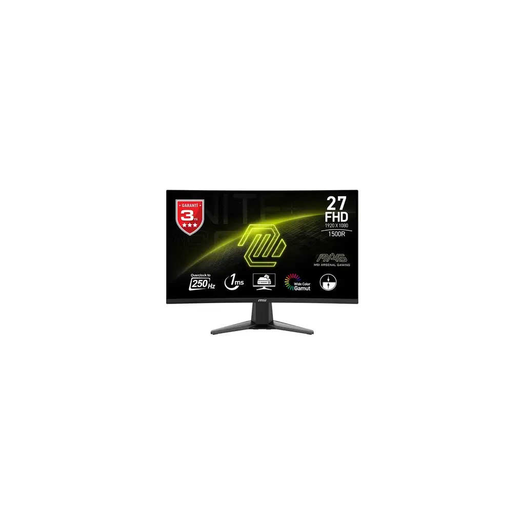 MSI 27 MAG 27C6X 1920x1080 (FHD) 16:9 CURVE 1500R VA 250HZ(OC) 1MS ADAPTIVE-SYNC GAMING MONITOR