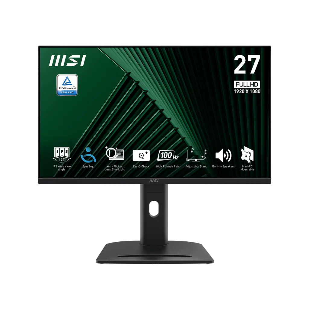 MSI 27 PRO MP275PG 1920X1080 (FHD) 16:9 FLAT IPS 100HZ 1MS ADAPTIVE-SYNC PIVOT MONITOR