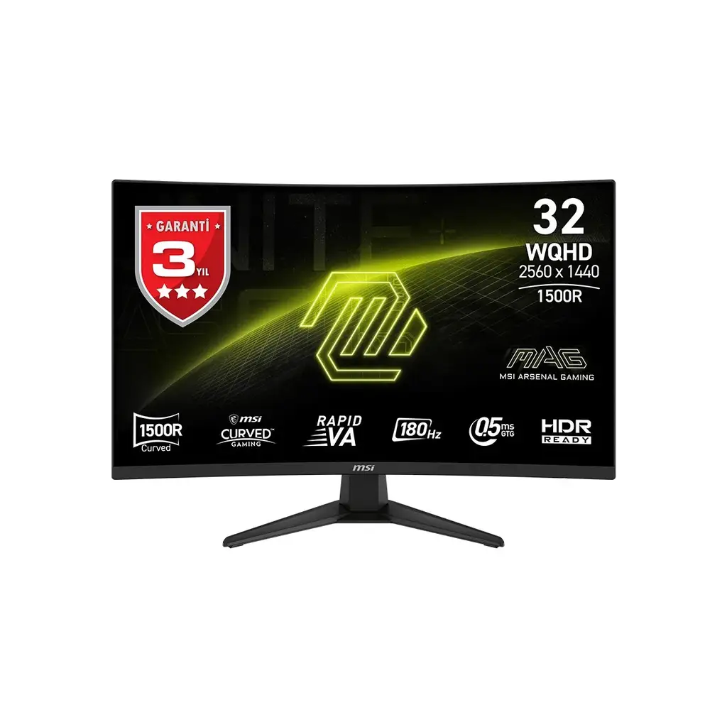 MSI 31.5 MAG 321CQF E18 2560x1440 (WQHD) 16:9 CURVE 1500R RAPID VA 180HZ 0.5MS FREESYNC GAMING MONITOR