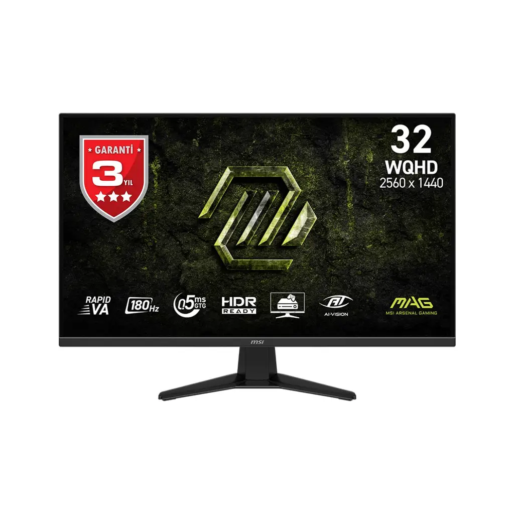 MSI 31.5" MAG 325QF E18V 2560x1440 (WQHD) 16:9 FLAT RAPID VA 180HZ 0.5ms (Min.) ADAPTIVE-SYNC GAMING MONITOR