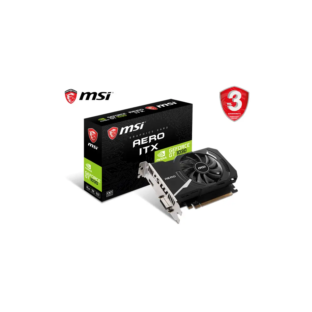 MSI GEFORCE GT 1030 AERO ITX 2GD4 OC - 2GB Ekran Kartı
