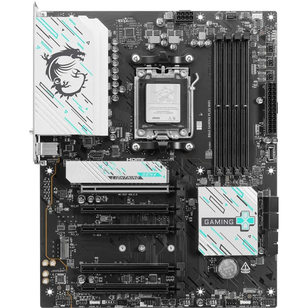 MSI MB B840 GAMING PLUS WIFI AM5 DDR5 8000MHZ(OC) HDMI 2X M.2 USB 10GBS 2.5G LAN WI-FI 7 ATX