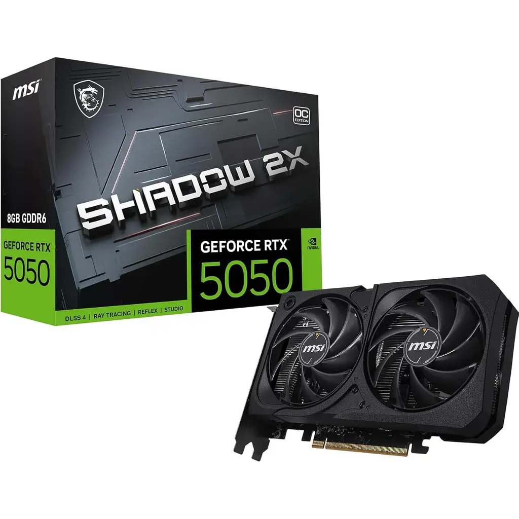 MSI VGA GEFORCE RTX 5050 8G SHADOW 2X OC RTX5050 8GB GDDR6 128B DX12 PCIE 5.0 X16 (3XDP 1XHDMI)