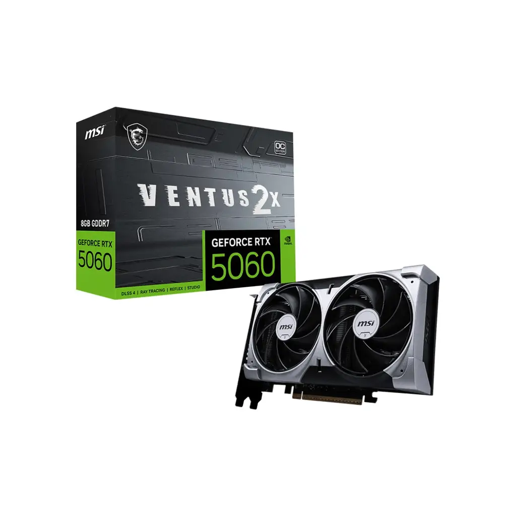 MSI VGA GEFORCE RTX 5060 8G VENTUS 2X OC RTX5060 8GB GDDR7 128B DX12 PCIE 5.0 X16 (3XDP 1XHDMI)