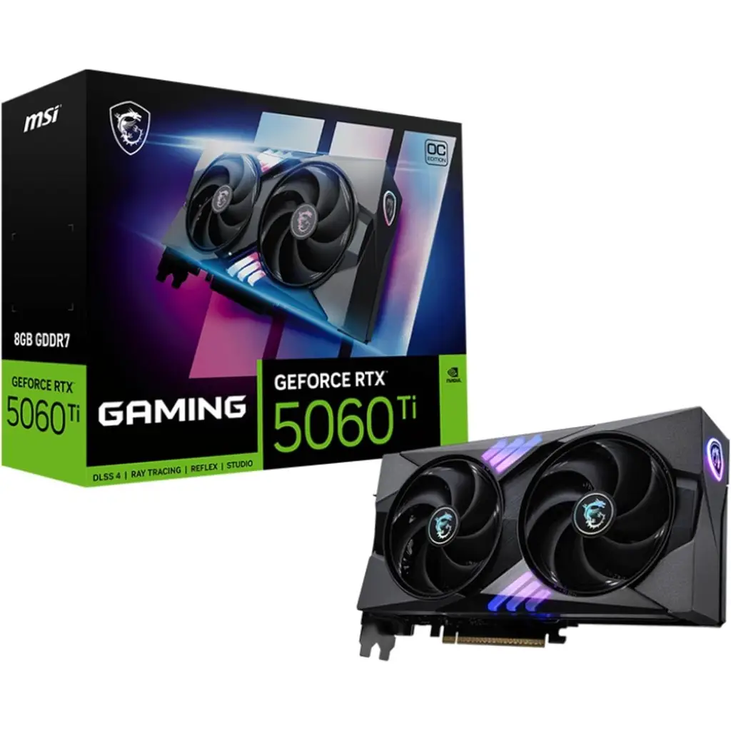 MSI VGA GEFORGE RTX 5060 TI 8G GAMING OC RTX5060TI 8GB GDDR7 128B DX12 PCIE 5.0 X16 (3XDP 1XHDMI)