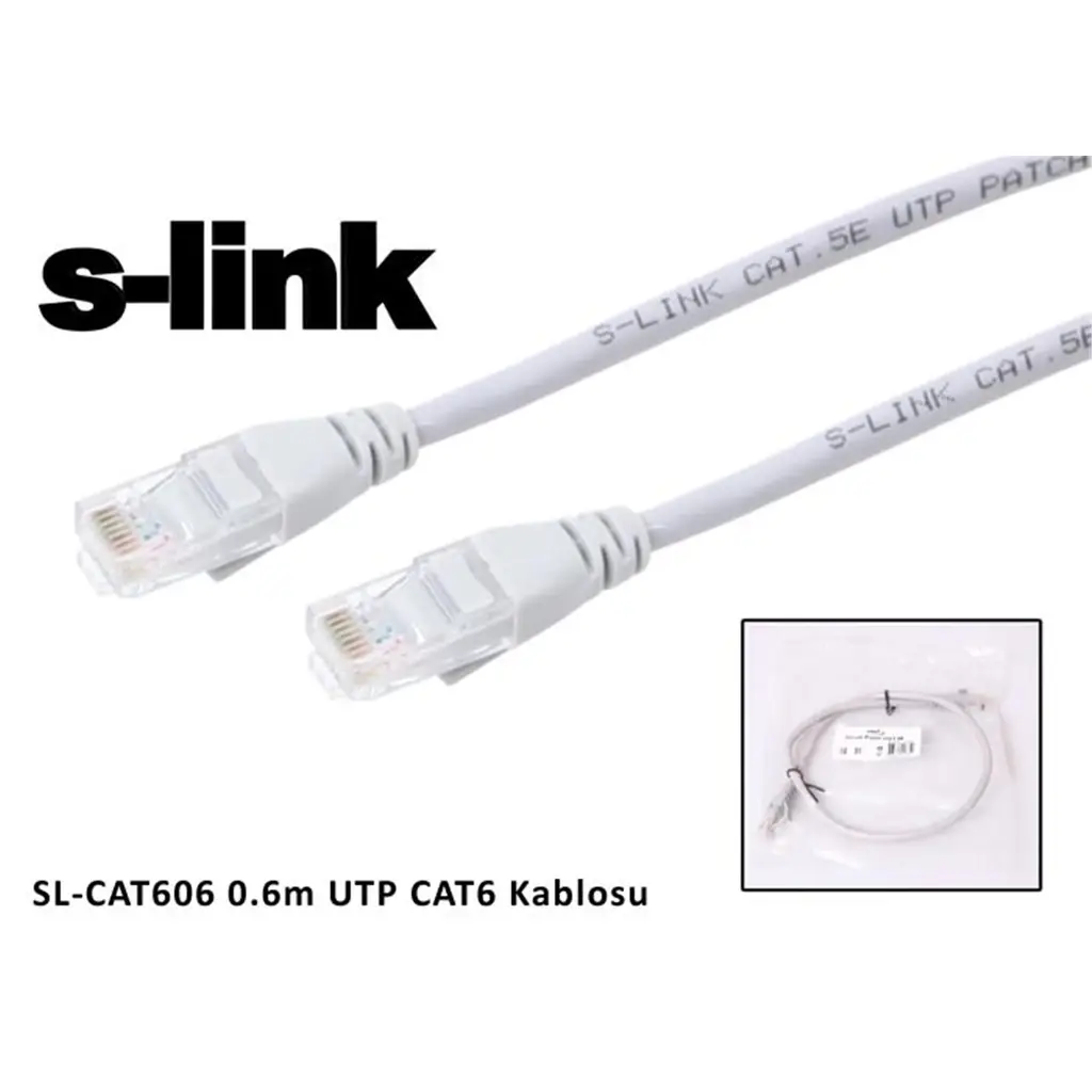 S-LINK SL-CAT606 0.6m UTP CAT6 Kablosu