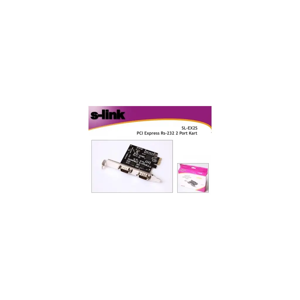 S-LINK SL-EX2S, PCI Express, 2 x RS-232 Seri Port Kart