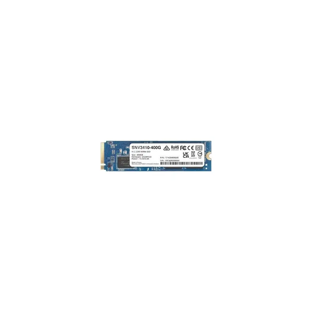 SYNOLOGY 400GB SNV3410-400G 3000- 750MB/s Enterprise M2 NVMe Gen3 Nas Disk