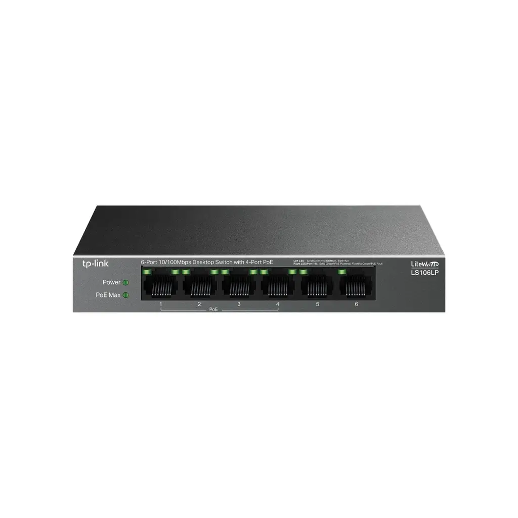 TP-LINK LS106P 6PORT 10/100 YÖNETİLEMEZ POE SWITCH