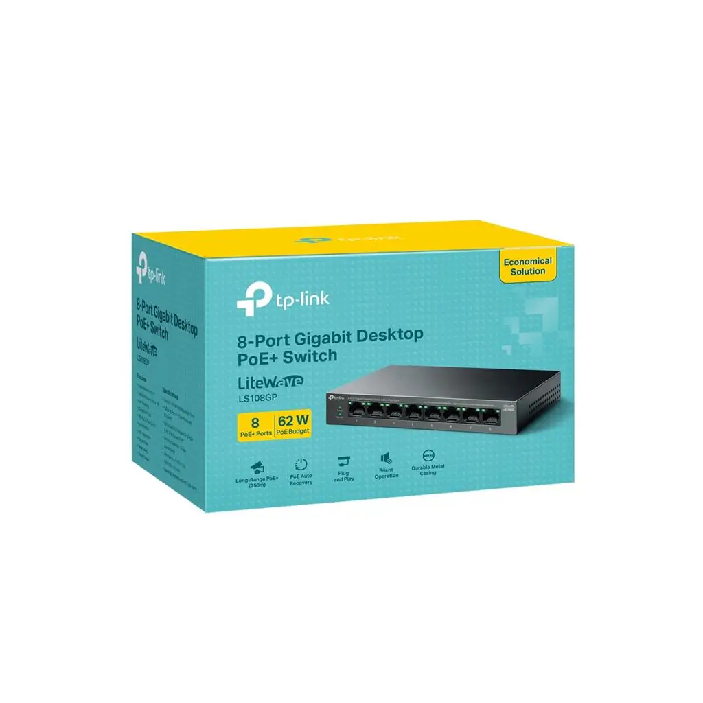 TP-LINK LS108GP 8PORT GIGABIT DESKTOP SWITCH