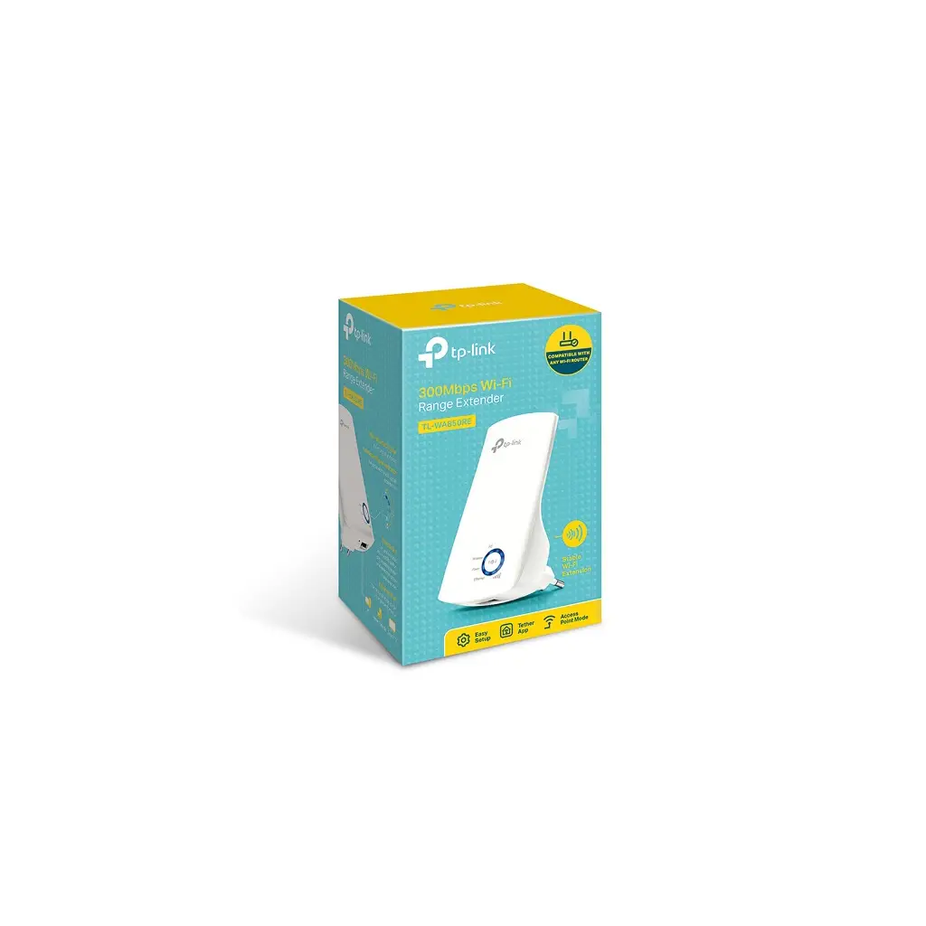 TP-LINK TL-WA850RE, 300Mbps, Wireless N Wall Plugged Range Extender / Menzil Genişletici
