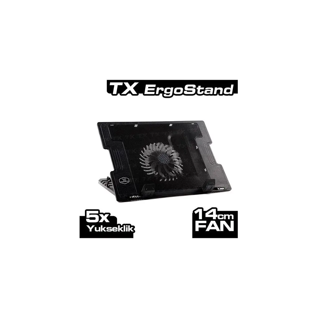 TX ErgoStand 14cm Fan Yük. Ayr. 2xUSB Notebook Soğutucu (TXACNBERGST)
